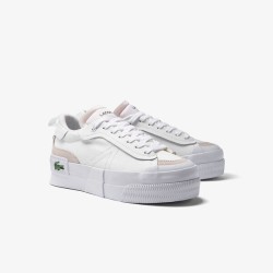 Women'S Lacoste L004 Platform Leather And Textile Color Block Sneakers