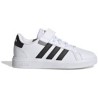 Zapatillas Adidas Grand Court Lifestyle Niñ@s Blanca y Negro Velcro