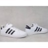 Zapatillas Adidas Grand Court Lifestyle Niñ@s Blanca y Negro Velcro