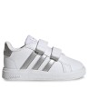 Zapatillas Adidas Grand Court 2.0 Cf I Baby Velcros Blanca Plata