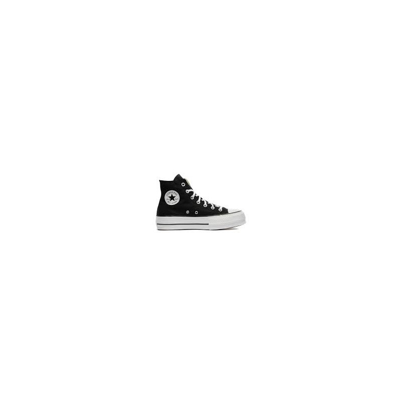 Chuck Taylor All Star Lift - Hi Canvas Bota Doble Suela Negra Blanco