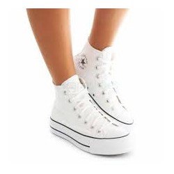 Chuck Taylor All Star Lift - Hi Canvas Bota Doble Suela Blanco